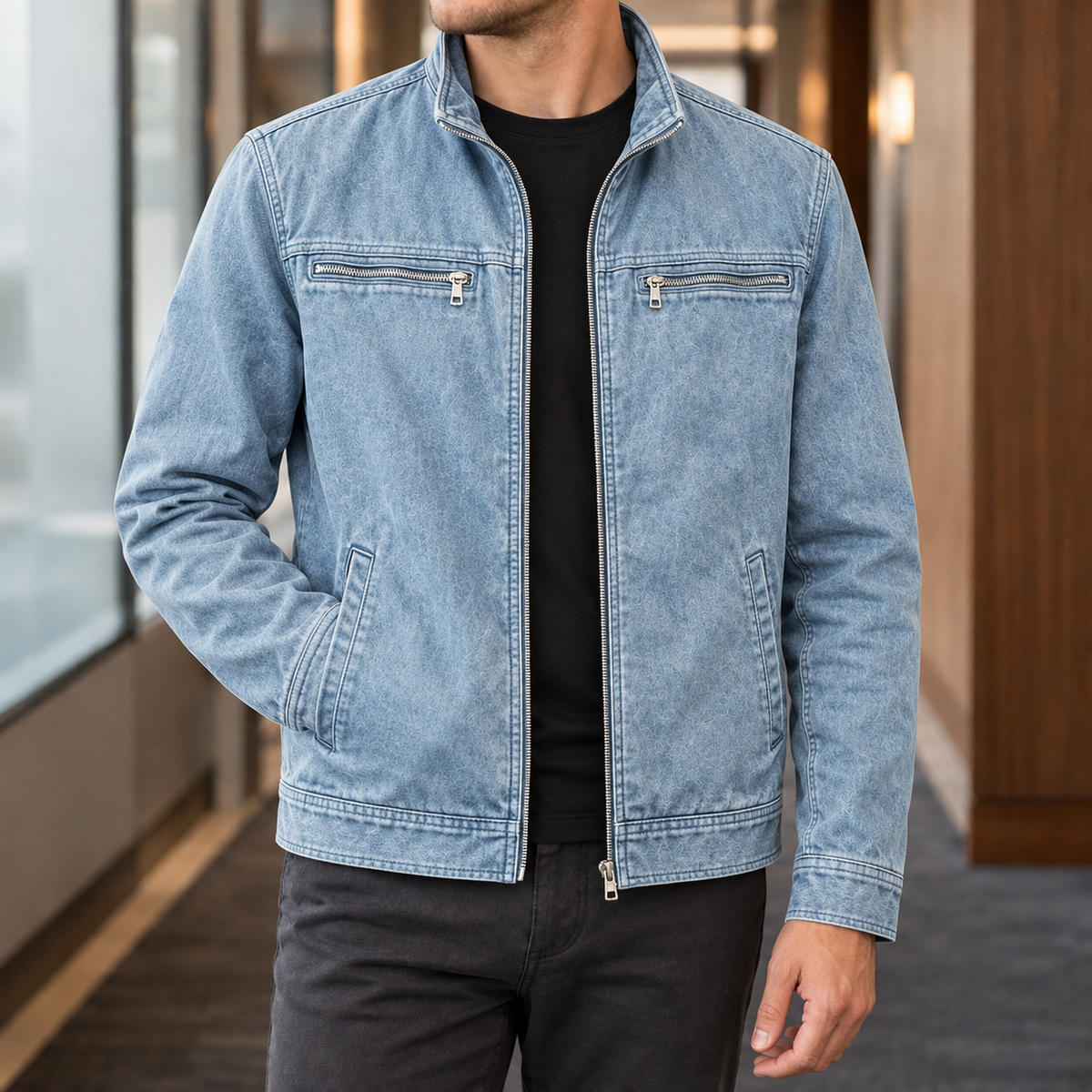 Men's Washed Cotton Utility Jacket – Winter Jacket
