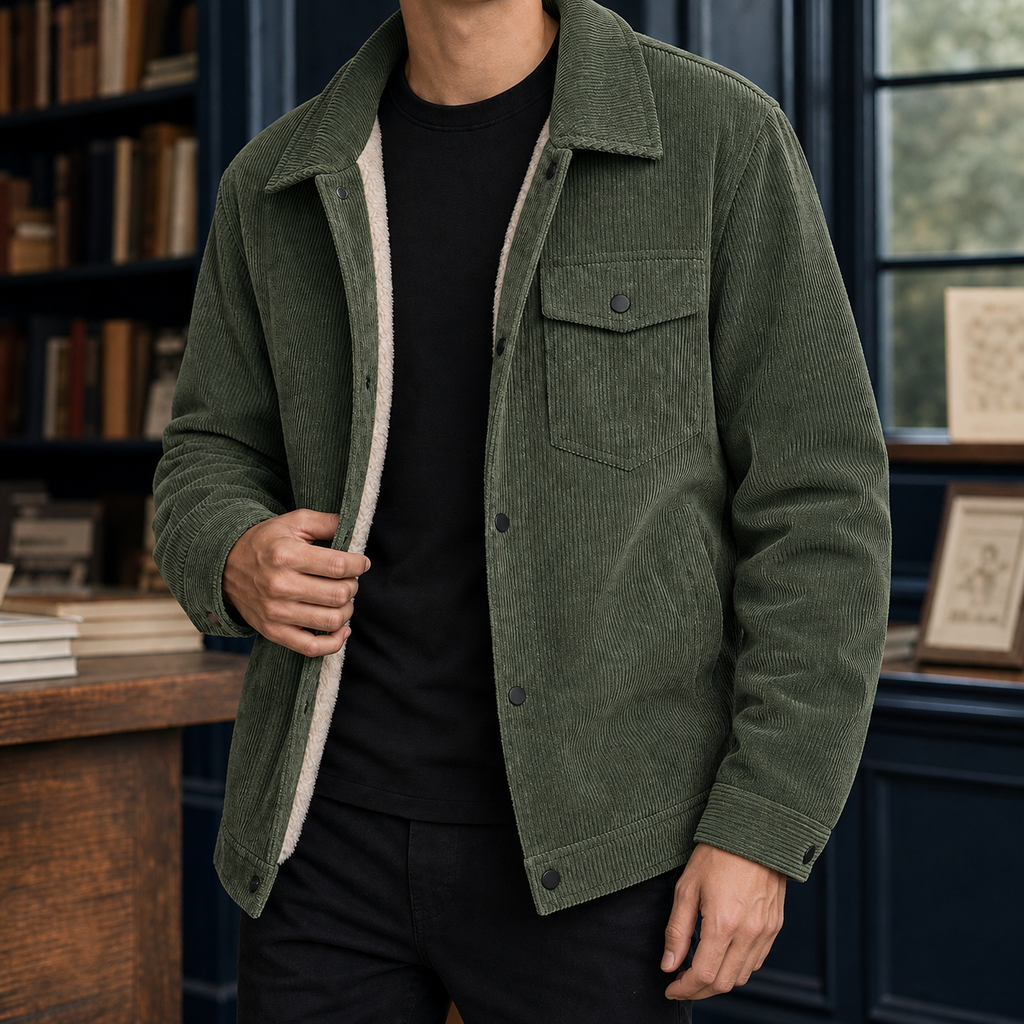 Men's Corduroy Jacket – Padded Winter Jacket