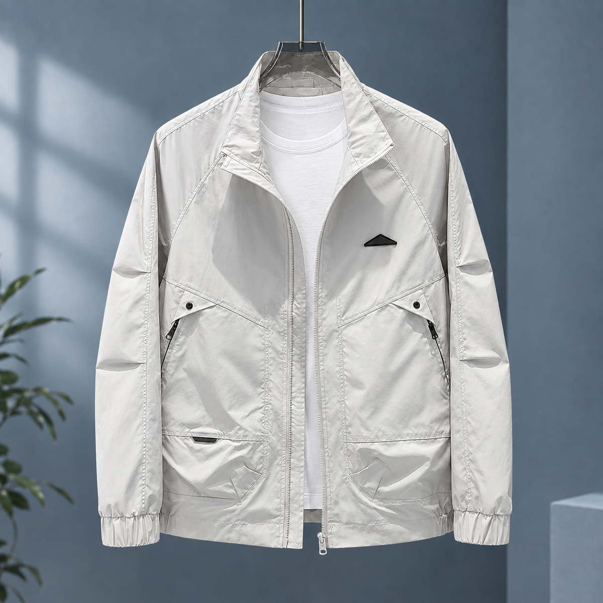 Men's Lightweight Stand Collar Jacket – Relaxed Everyday Jacket