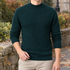 Men's Mock Neck Jumper – Slim Fit Winter Knitwear