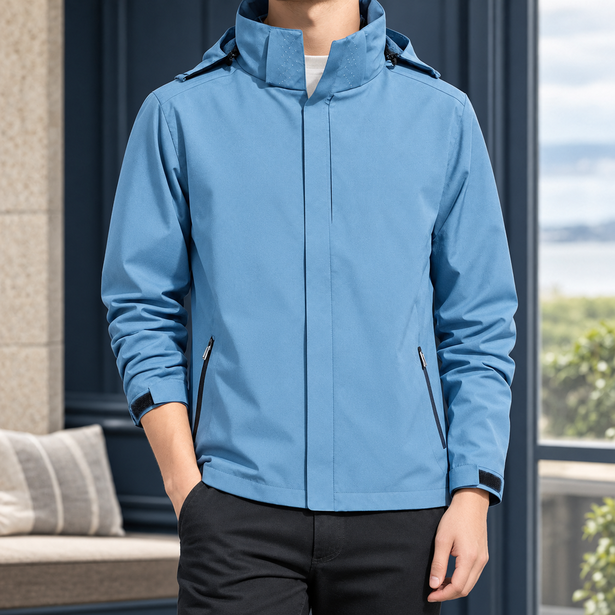 Men's Hooded Jacket – Lightweight Winter Jacket