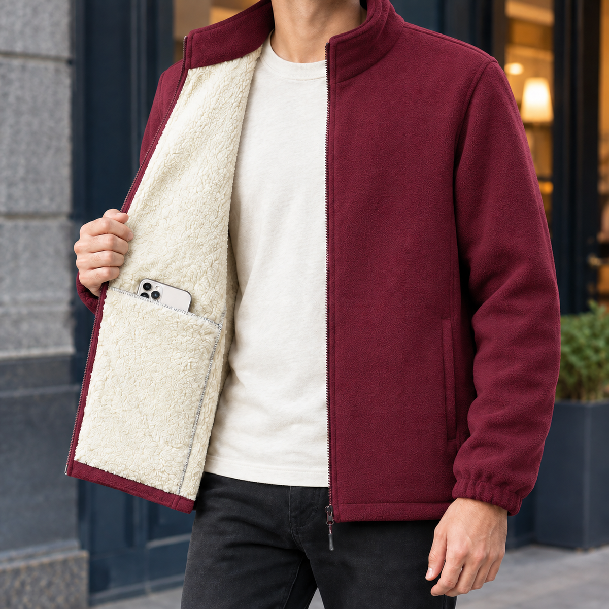 Men's Fleece Jacket – Plush Lined Winter Layer