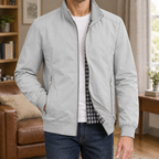 Men's Stand Collar Zip Jacket – Smart Casual Jacket