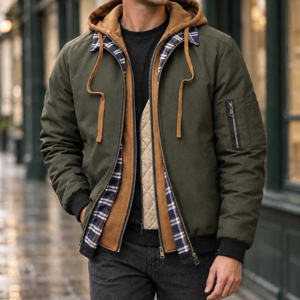 Men's Waterproof Jacket – Hooded Winter Jacket