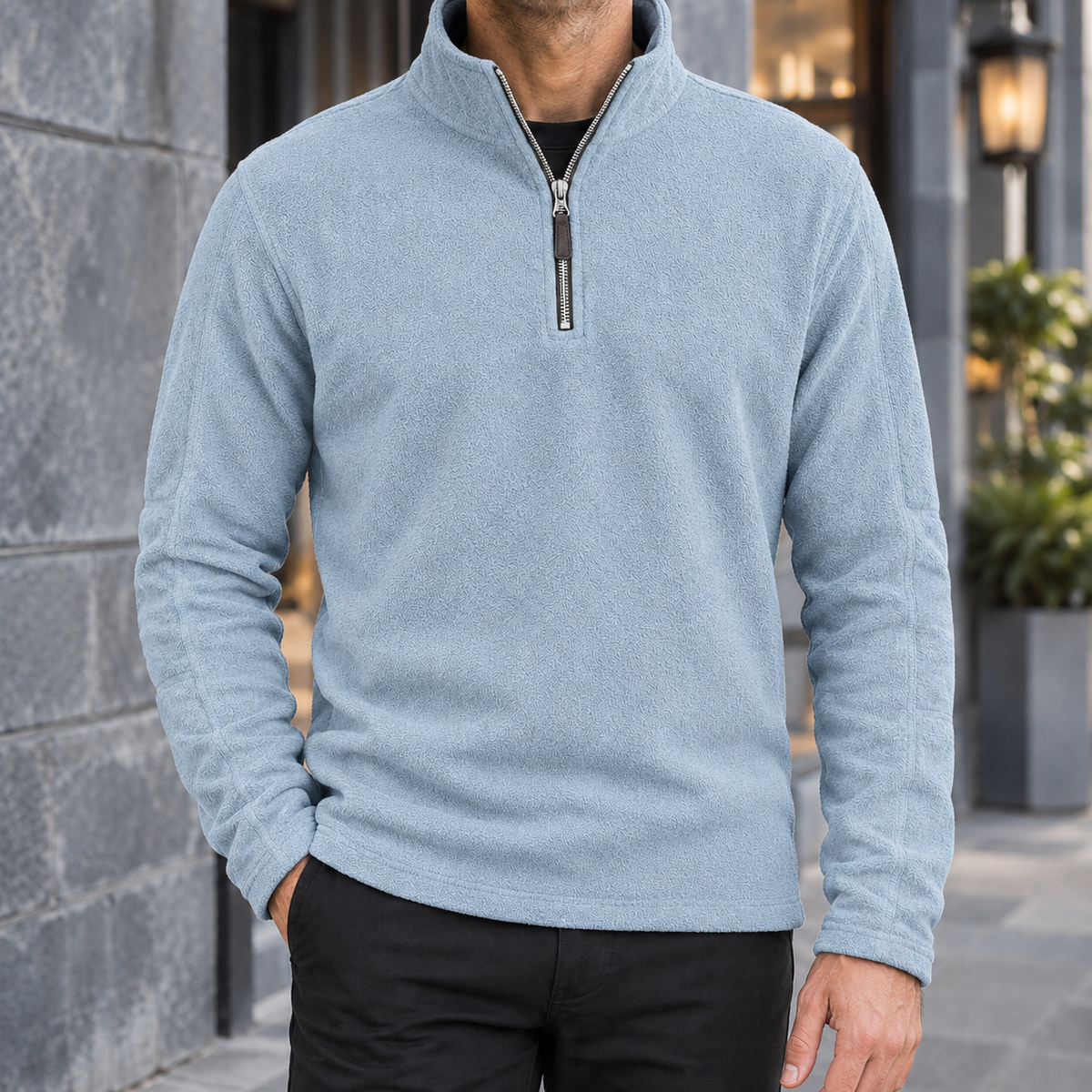 Men's Fleece Quarter Zip Pullover – Winter Layering Top