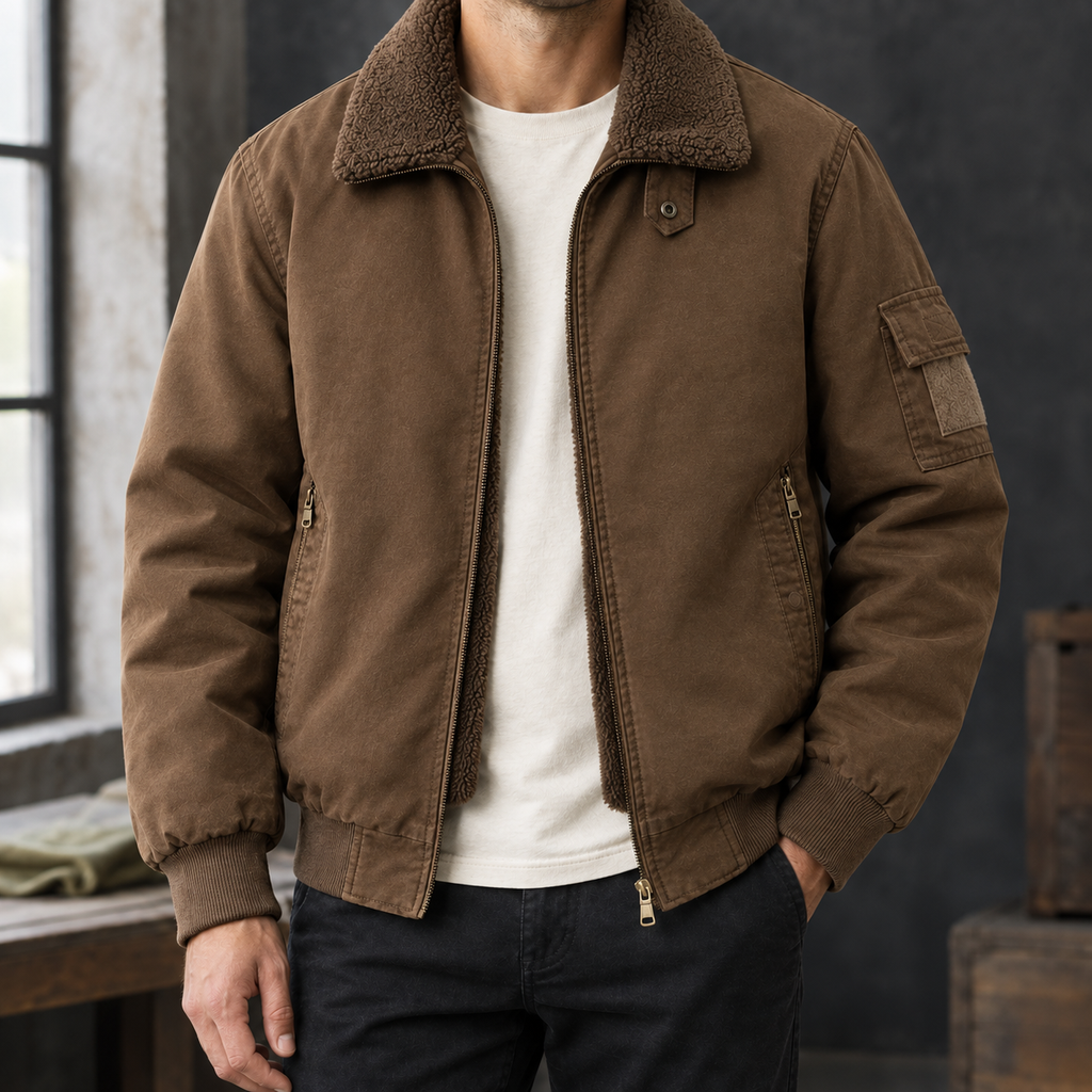 Men's Utility Jacket – Fleece Lined Winter Jacket