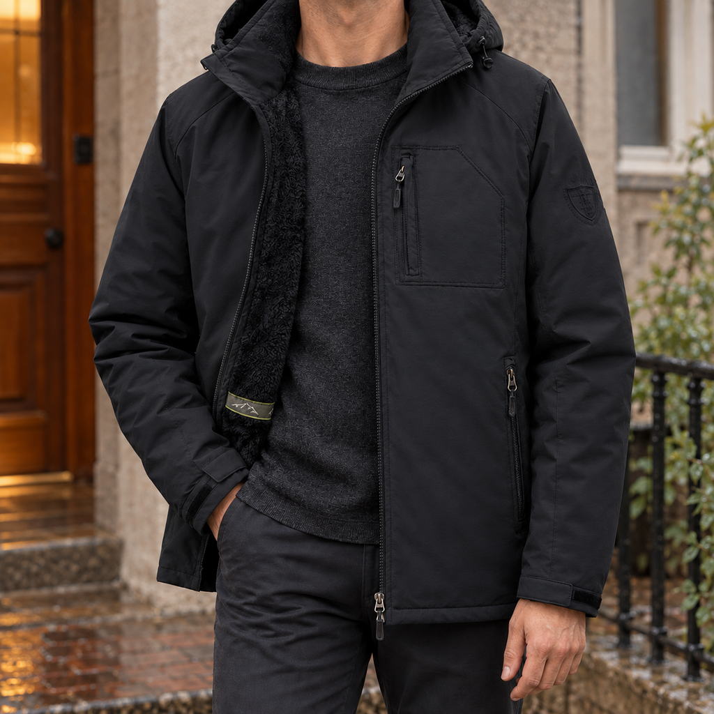 Men's Hooded Fleece Lined Jacket – Winter Jacket
