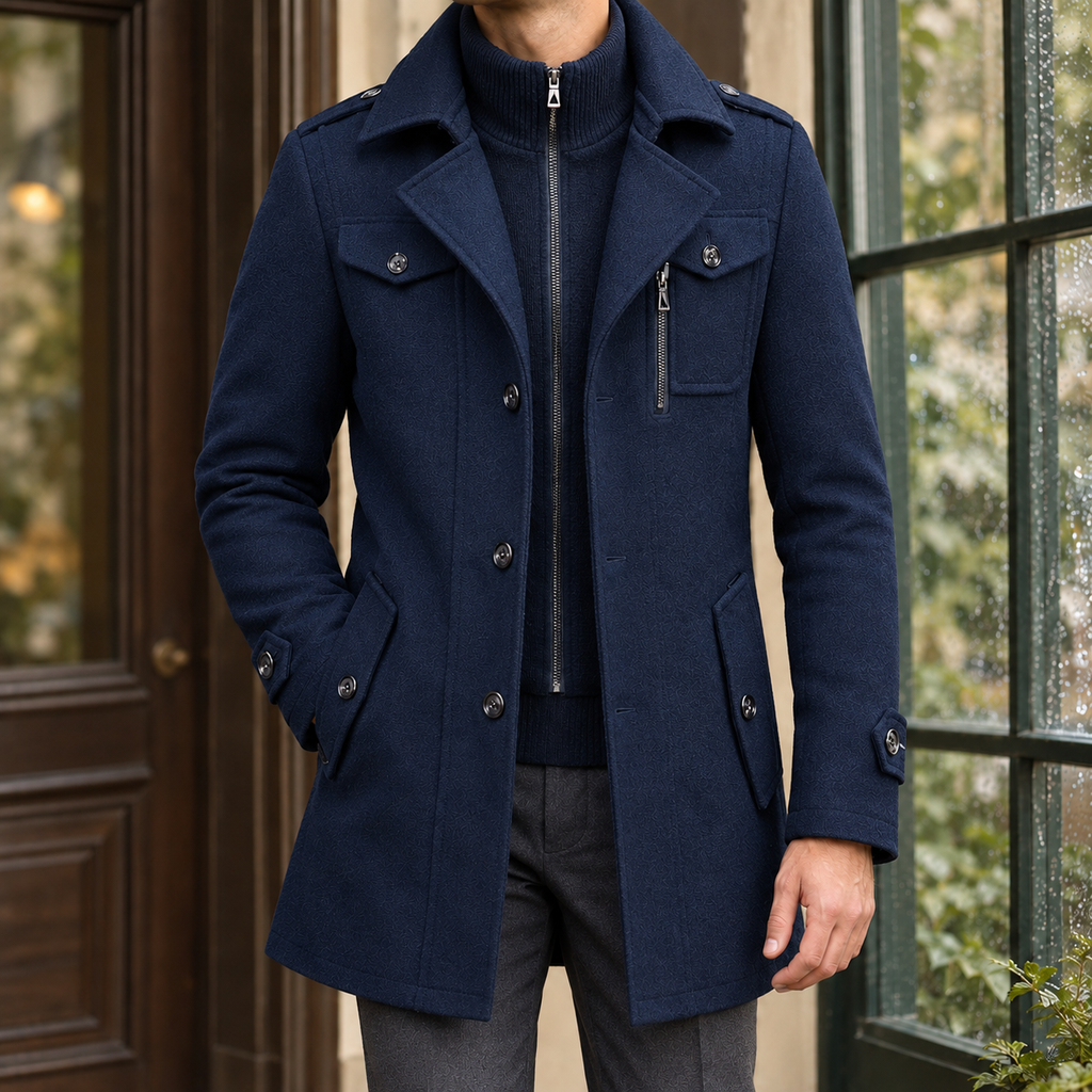Men's Wool Blend Overcoat – Long Winter Coat