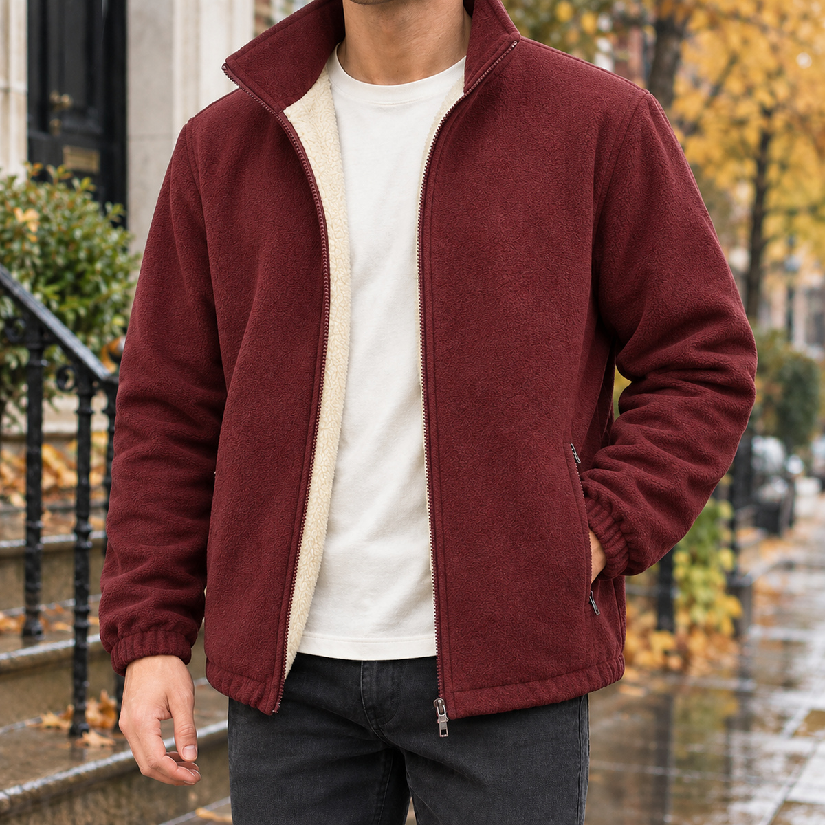 Men's Cashmere Fleece Lined Jacket – Winter Jacket