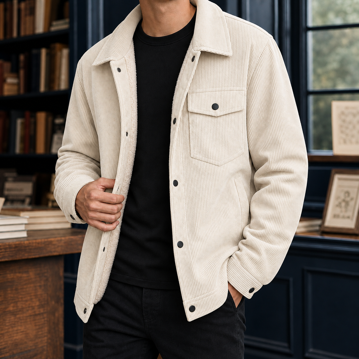 Men's Corduroy Jacket – Padded Winter Jacket