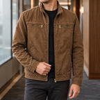 Men's Washed Cotton Utility Jacket – Winter Jacket