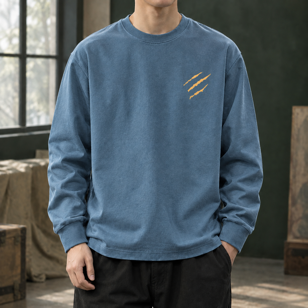Men's Cotton Crew Neck Top – Casual Everyday Top