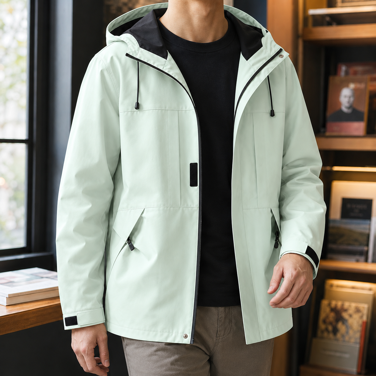 Men's Hooded Windbreaker Jacket – Winter Jacket
