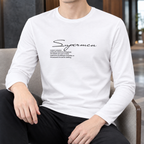 Men's Silk-Touch Crew Neck Top – Long Sleeve Smart Tee