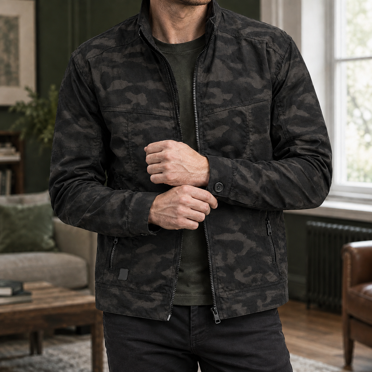 Men's Cotton Blend Utility Jacket – Weekend Jacket