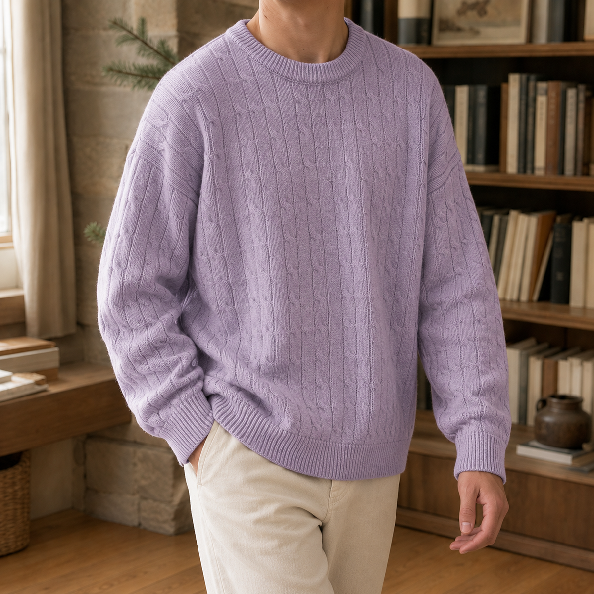 Men's Cable Knit Jumper – Cosy Winter Knitwear