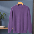 Men's Wool Blend Mock Neck Jumper – Winter Knitwear