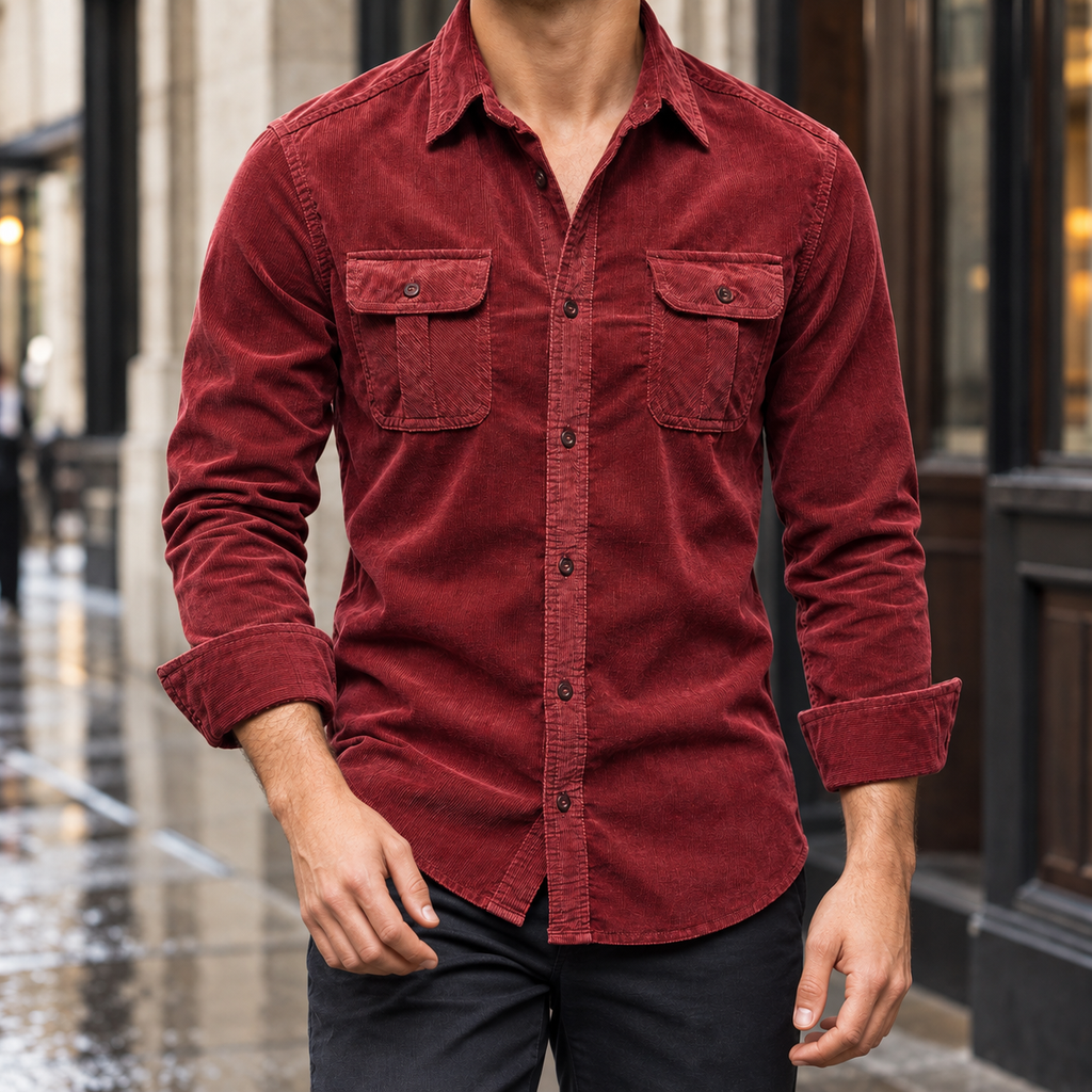 Men's Corduroy Overshirt – Winter Layering Shirt