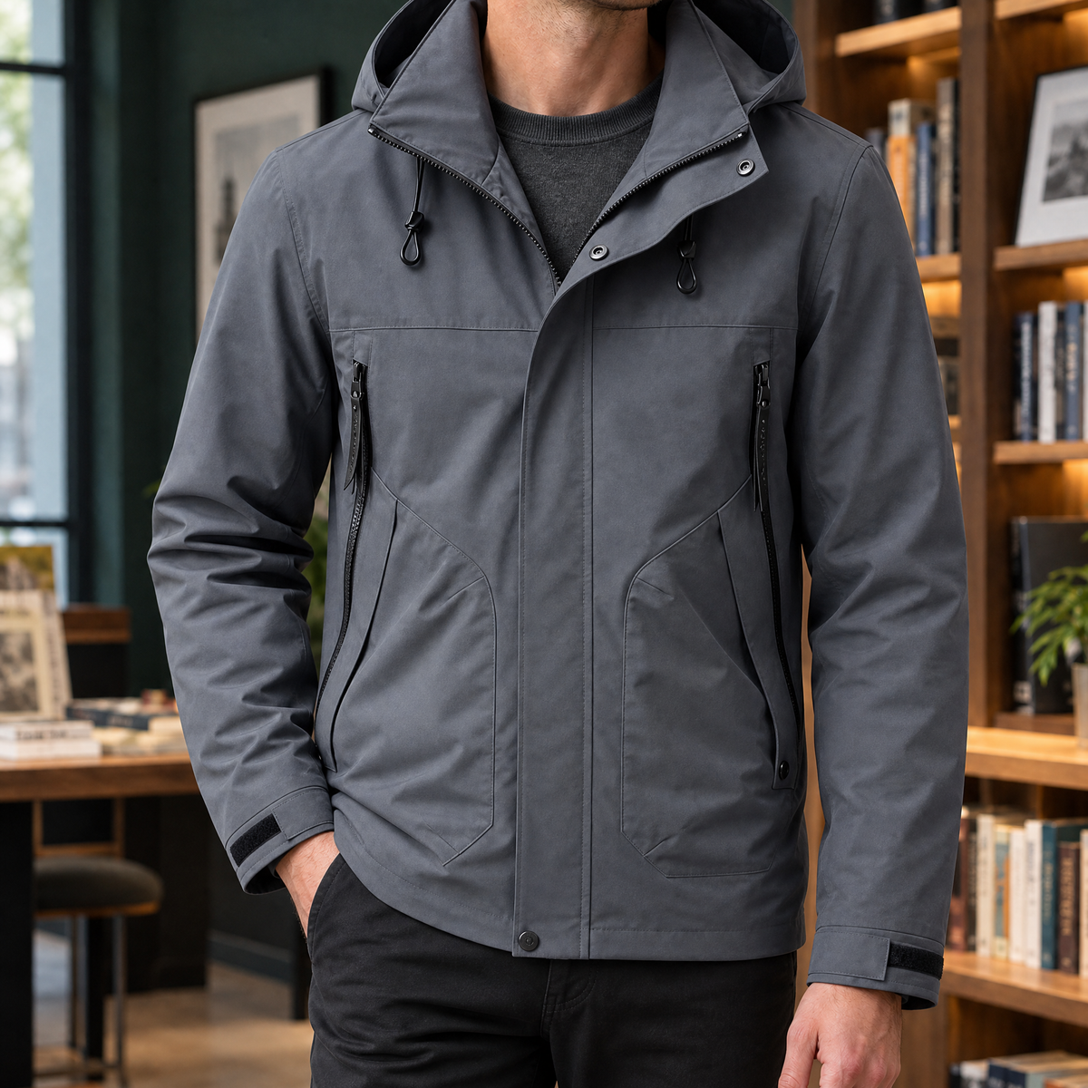 Men's Waterproof Jacket – Hooded Winter Coat