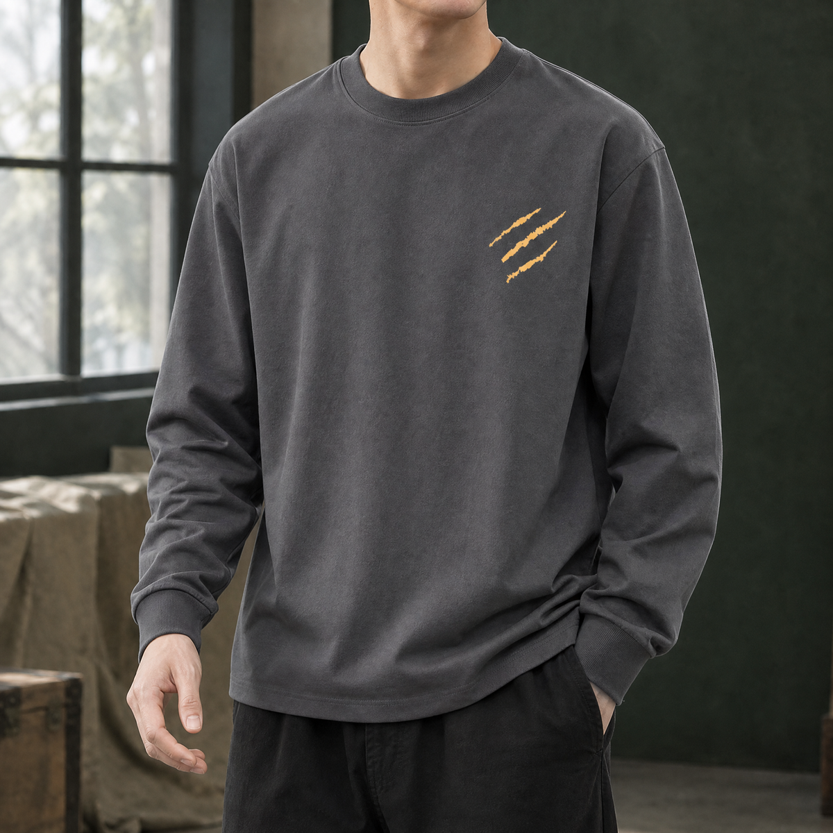 Men's Cotton Crew Neck Top – Casual Everyday Top
