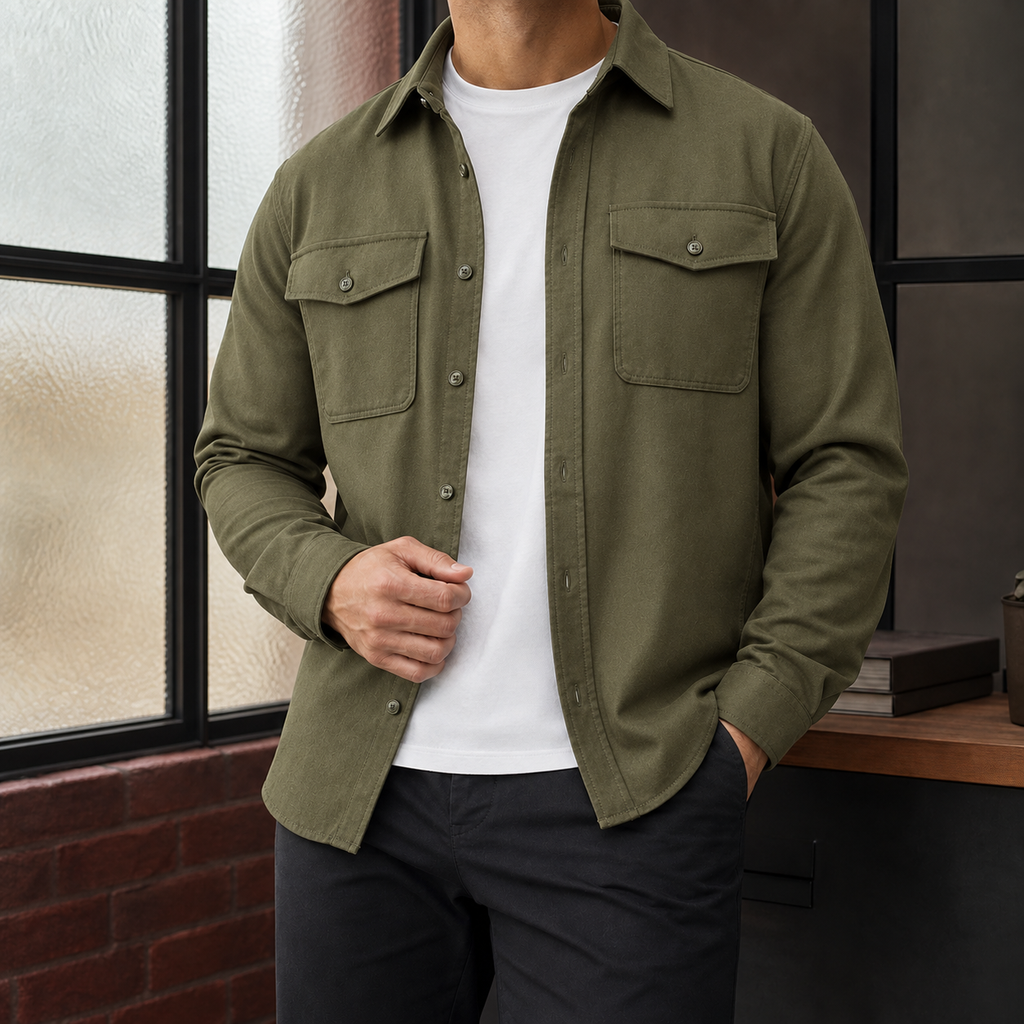 Men's Cotton Overshirt – Winter Shirt Jacket