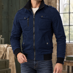 Men's Fitted Utility Jacket – Smart Casual Layer