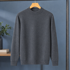 Men's Wool Blend Mock Neck Jumper – Winter Knitwear