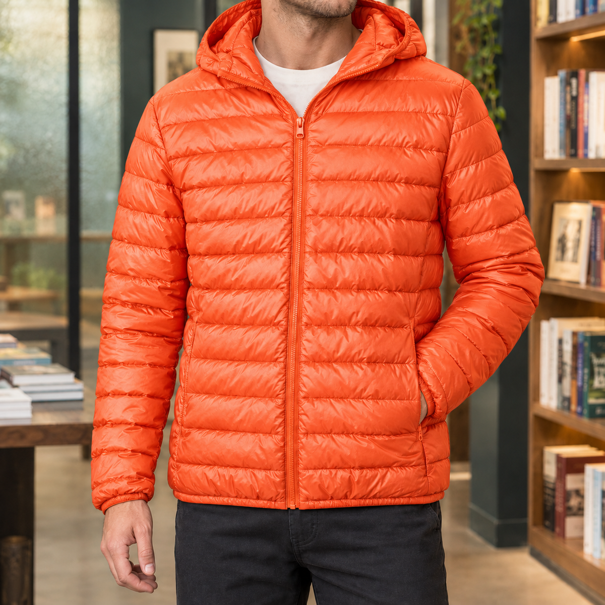 Men's Hooded Down Puffer Jacket – Winter Jacket