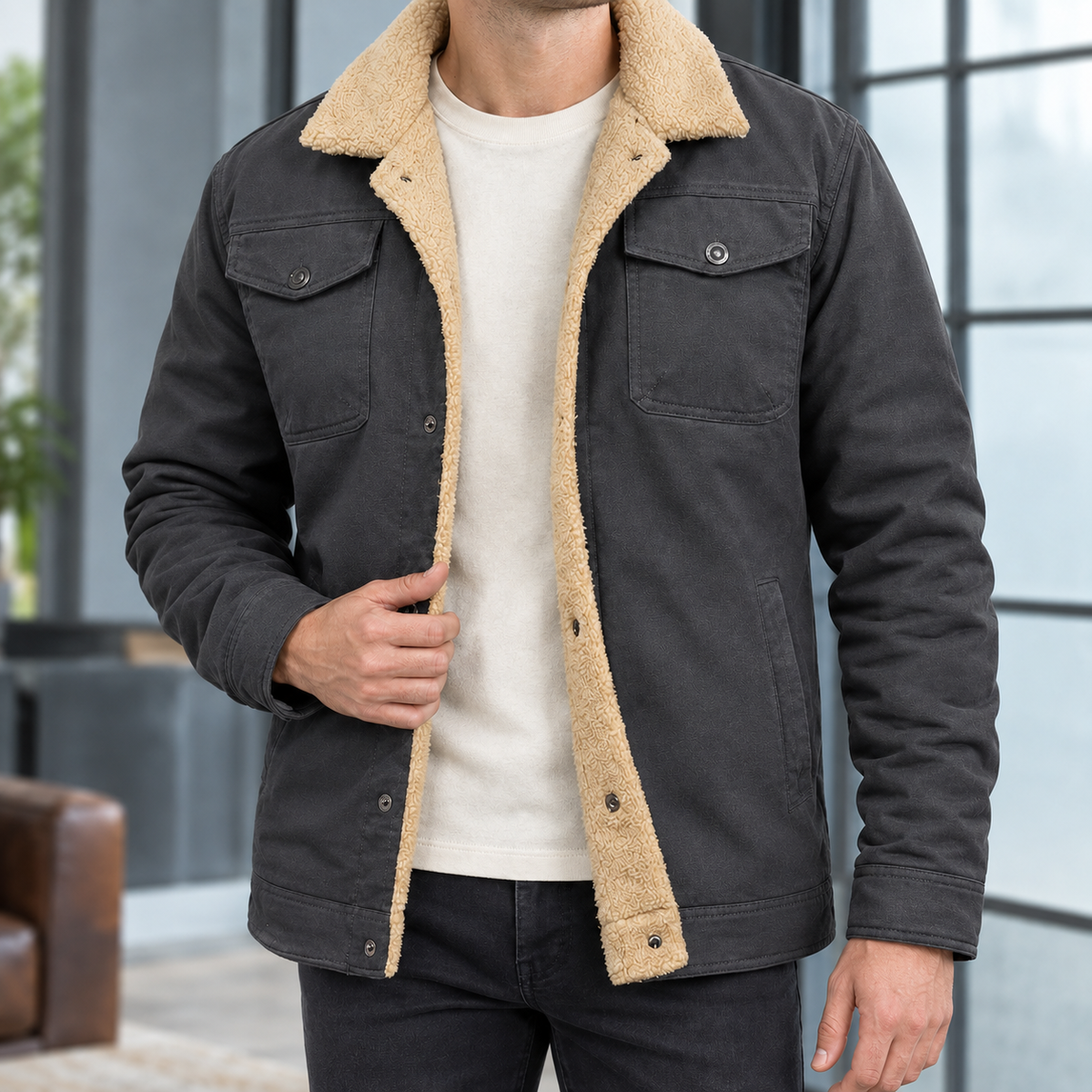 Men's Fleece Lined Jacket – Winter Jacket