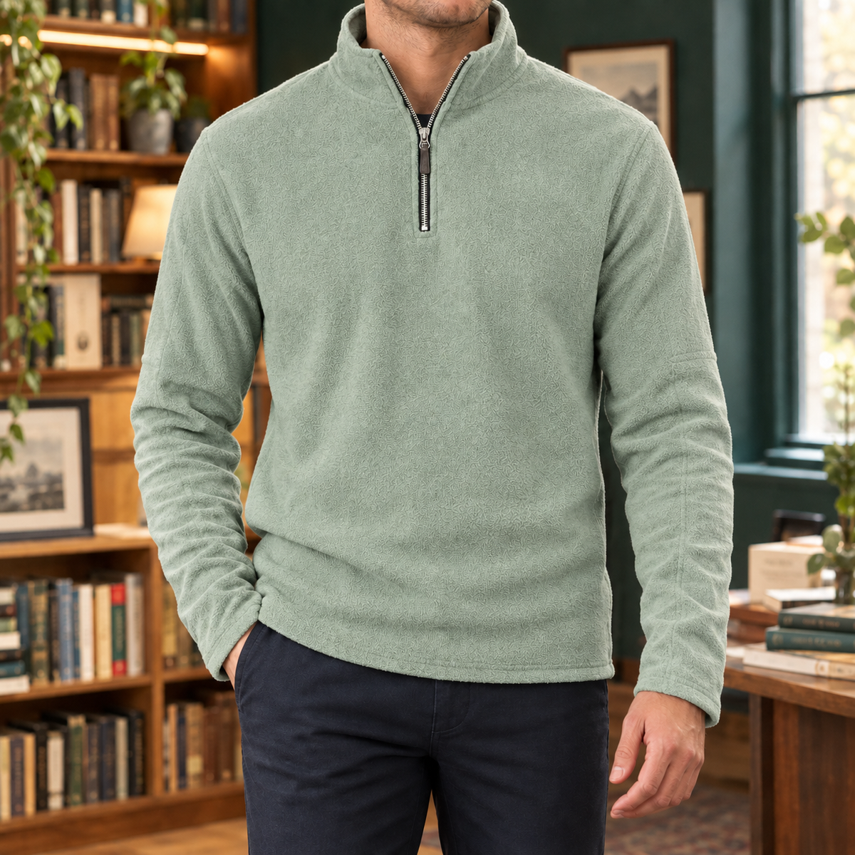 Men's Quarter Zip Jumper – Half Zip Knit