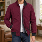 Men's Stand Collar Zip Jacket – Smart Casual Jacket