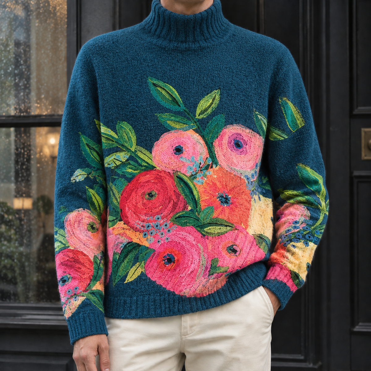 Men's Turtleneck Jumper – Soft Knit Roll Neck